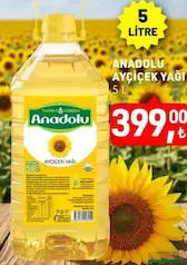TARIM KREDİ ANADOLU AYÇİÇEK YAĞI 5 L fiyat ve kampanya bilgisi